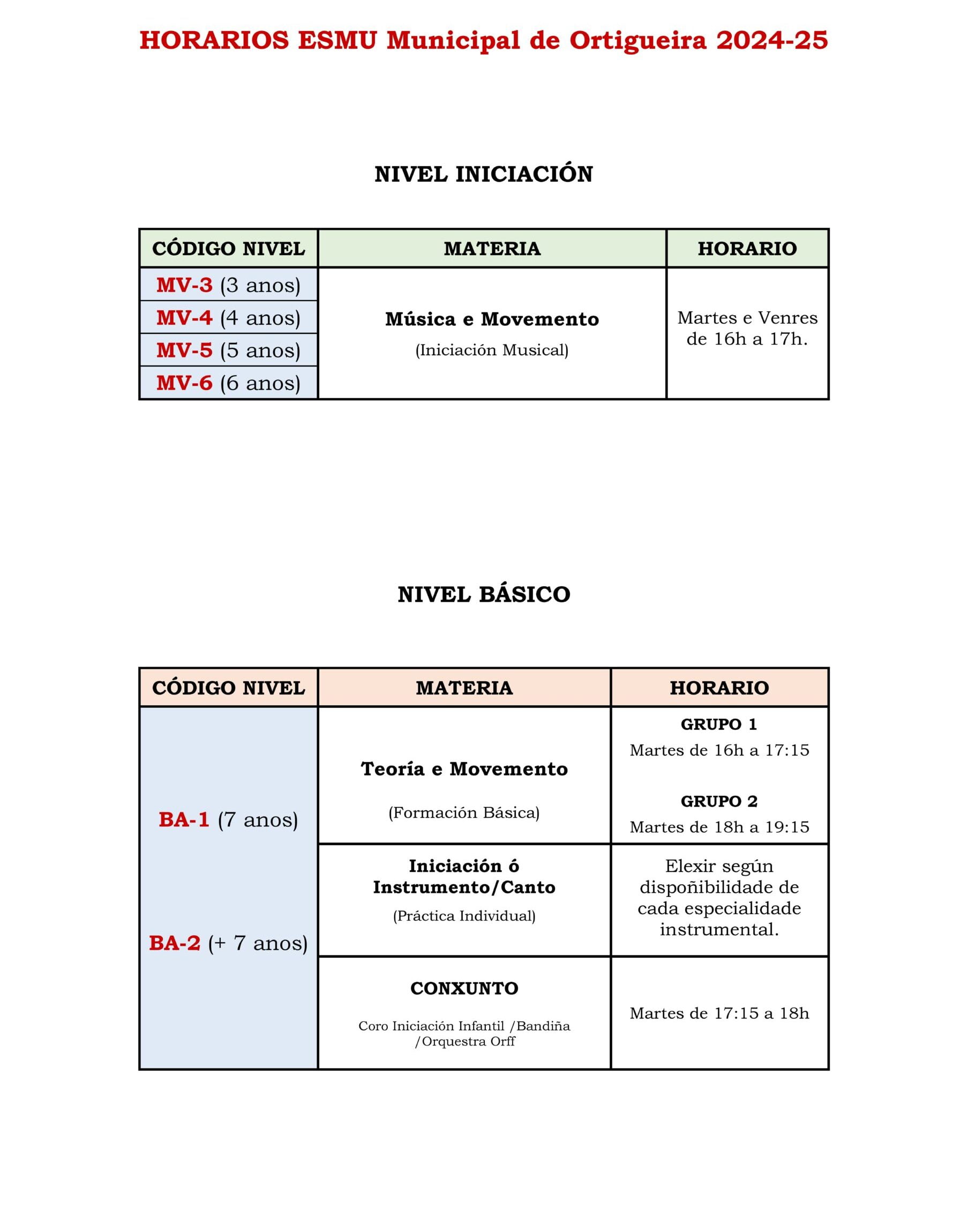 HORARIOS ESMU ORTIGUEIRA 